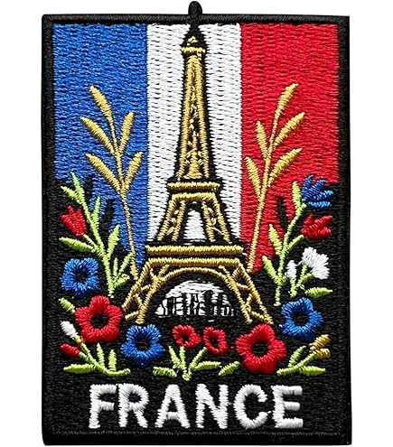 Army Flag Patch French Flag Iron-On Patch - Embroidered Tricolor Emblem, Perfect For Paris Souvenirs Or DIY Crafts Psg Patches - Foto 3