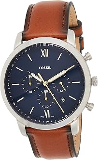 Leather Chronograph Watch 