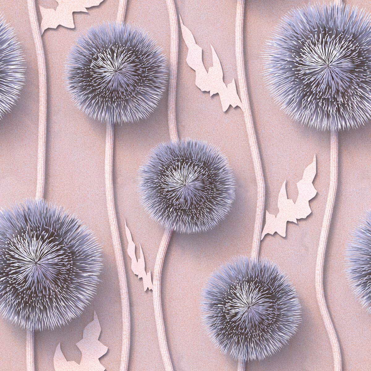 DWELLSINDIA Dandelion Flowers Self Adhesive Peel and Stick PVC