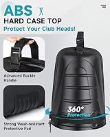 Findway Golf Travel Bag with Wheels Waterproof 50in+ ABS Top Case view 2