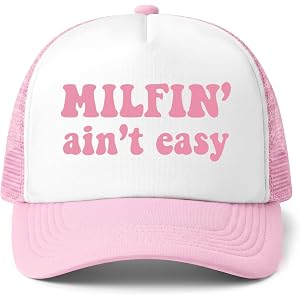 Funny Trucker Hat for Women,Hot Pink Mesh Snapback Cap,Adult Humor Gag Gift,Novelty Party Hat for Girls Trip,Birthday