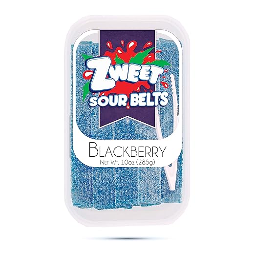 Zweet Sour Blackberry Belts 10 Oz Resealable Tub