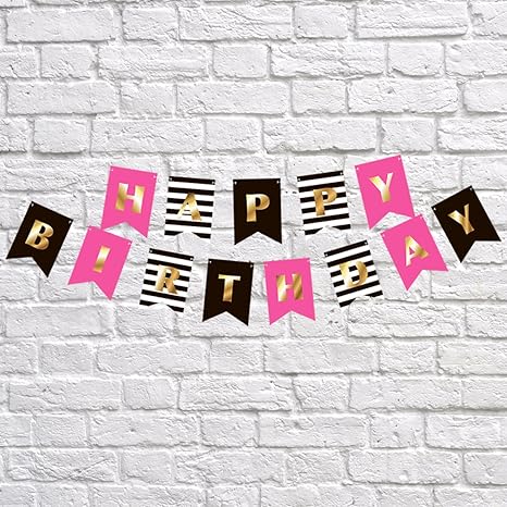 Premium Happy Birthday Banner Party Decorations Bunting Garland