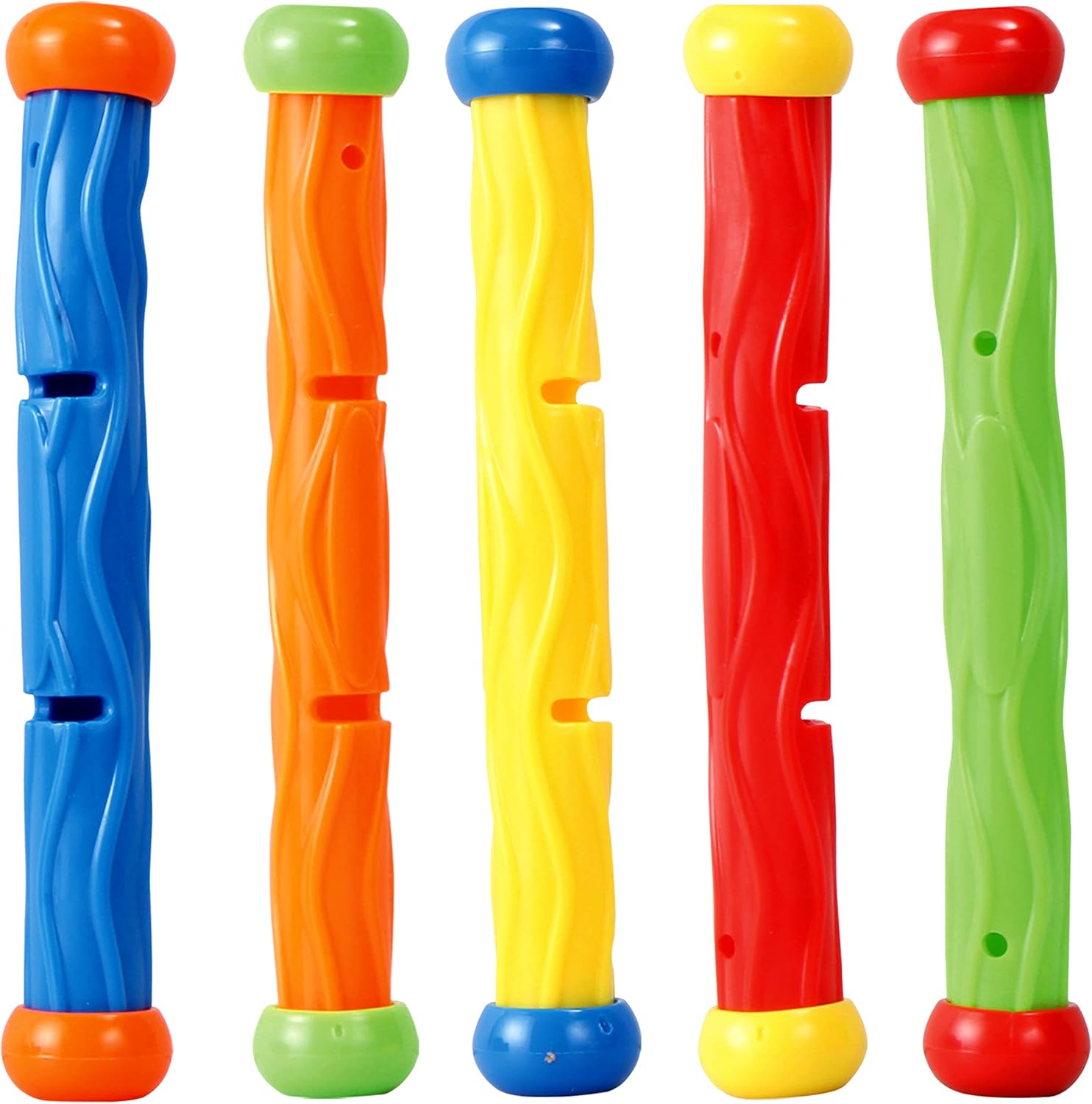 JOYIN 20 Pcs Diving Pool Toys Set with Bonus Storage Bag Includes 5 Diving Sticks, 5 Diving Rings, 5 Toypedo Bandits, 5 Diving Fish Toys, Underwater Sinking Swimming Pool Toy for Kids: Toys & Games