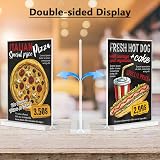 Flow fire A4 Acrylic Sign Holder 6 Pack T-Shape Menu Display Stand view 6