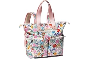 ESVAN Diaper Tote Bag Totepack Backpack 2 in 1 for Women Multifunctional Large Capacity with Insulated Pockets Travel