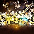 BYKOOO Birthday Card, Pop Up Musical Birthday Cards w Light,Blow Out Candle & Play Happy Birthday Music Card,Greeting Cards Gifts for Women Men Him Her