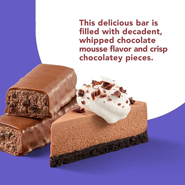 THINK! DELIGHT, KETO PROTEIN BARS, HEALTHY LOW CARB, GLUTEN FREE SNACK – CHOCOLATE MOUSSE PIE, 10 COUNT