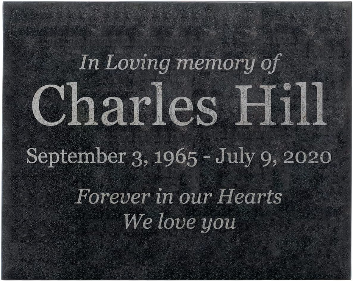 Hardscaping Materials - Easy Design - In Loving Memory - Black Granite Memorial or Sympathy Gift. Add your Personalized Text and Dates. Offered in a Variety of Sizes to Meet your Needs and Budget (20 x 16 x 0.4
