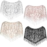 Triangle Lace Chapel Mantilla Veil Vintage Inspired Bridal Funeral Veil Women Church Catholic Travel Tulle Tassel Scarf