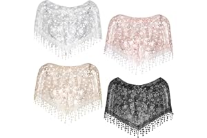 MOTOTO Triangle Lace Chapel Mantilla Veil Vintage Inspired Bridal Funeral Veil Women Church Catholic Travel Tulle Tassel Scarf