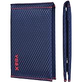 VBAX Minimalist RFID Blocking Slim Wallet for Men – Waterproof Microfiber Front Pocket Bifold Card Holder – Holds 10 Cards & Cash, Shadow Blue Edition
