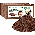 Organic Coco Coir 2 Pcs Compressed Coconut Coir Bricks Coconut Fiber Husk Substrate Mulch Coconut Bark Core Growing Medium Peat Moss Soil High Nutrition for Plants Gardening Seed Starting Soil Mix