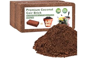 MIUWAUER Organic Coco Coir 2 Pcs Compressed Coconut Coir Bricks Coconut Fiber Husk Substrate Mulch Coconut Bark Core Growing Medium Peat Moss Soil High Nutrition for Plants Gardening Seed Starting Soil Mix