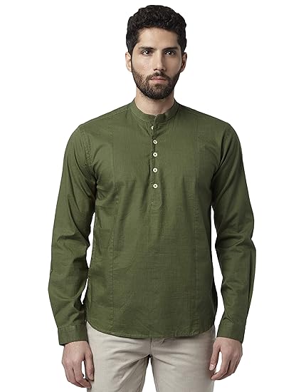 dark green slim fit shirt