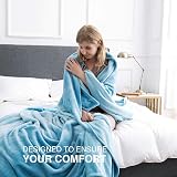 Moonlight20015 Fleece Throw Blanket 130x150 cm Light Blue 400 GSM view 2