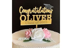 Personalized Congrats Cake Topper, Congratulations Gift, Custom Cake Topper, Name Cake Topper, Graduation Party Decorations, 