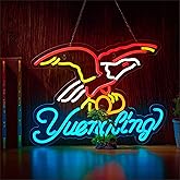 Eagle Neon Sign for Wall Decor,Yuenglin Beer Dimmable Light Up Bar Signs for Man Cave Room Decor Bar Shop Pub Bistro Party Hotel Game Room Decor Gifts, USB Powered