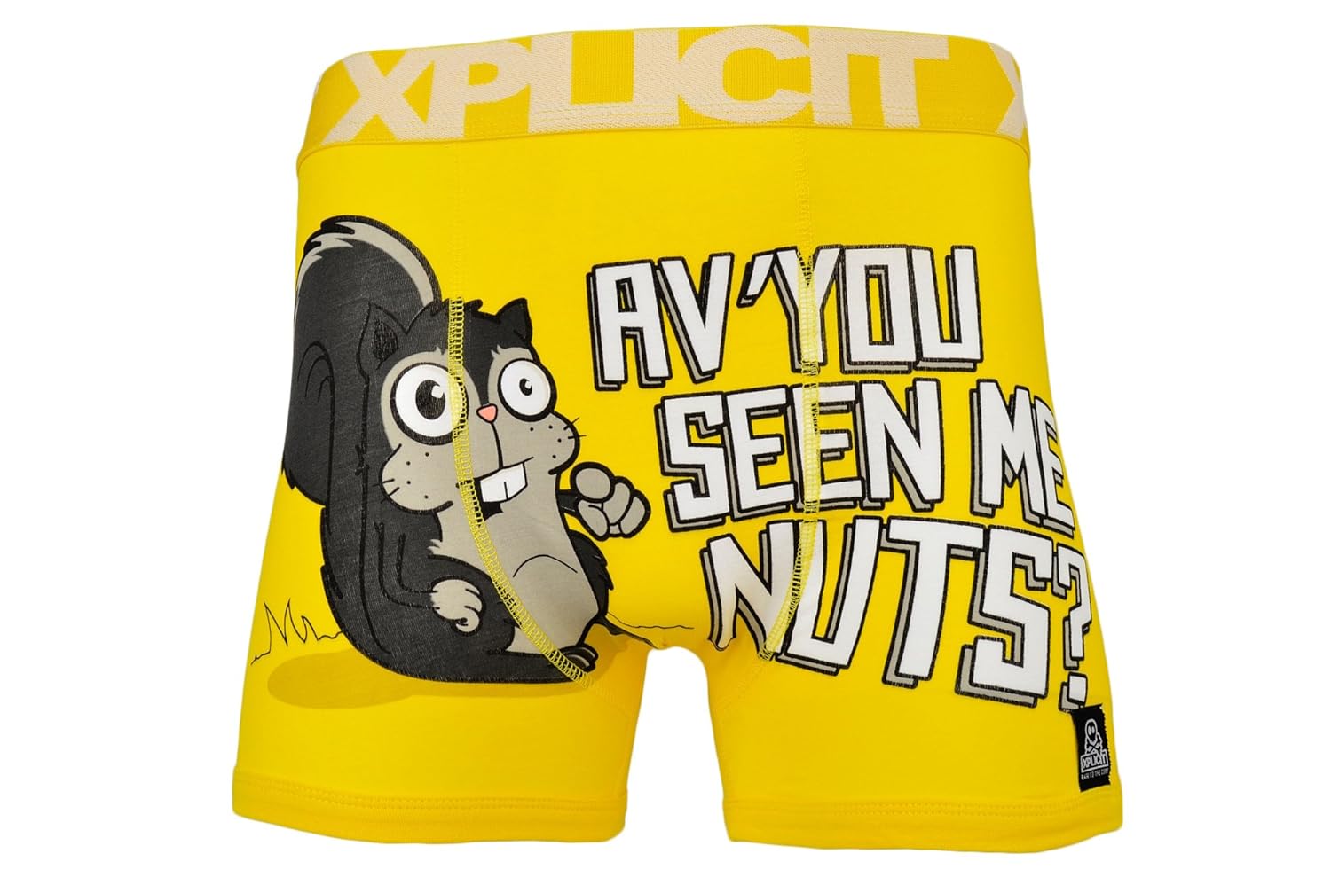 Xplicit Men's 'Me Nuts' Novelty Boxer Shorts Yellow M Amazon.co.uk