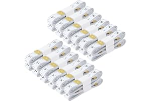 GLISUN Soft Tape Measure 24 Pack Measuring Tape Bulk for Body Sewing Tailor Cloth Vinyl Measurement Craft Supplies,150cm/60inch Accurate Soft Double Scale Ruler-White
