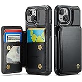 Vinich for iPhone 14 Wallet Case with Card Holder, RFID Blocking Credit Slots Kickstand Shockproof Phone Cover Fit for iPhone 14 6.1" Black