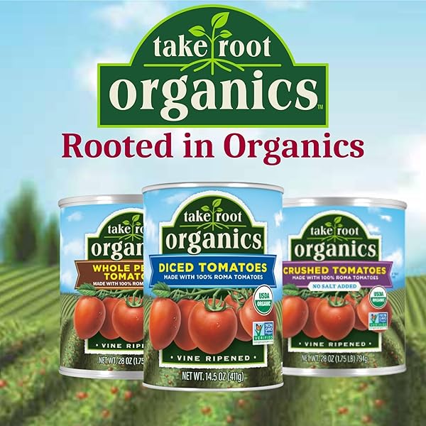 TAKE ROOT ORGANICS CANNED ORGANIC DICED TOMATOES, 28 OZ CAN (PACK OF 6 CANS)