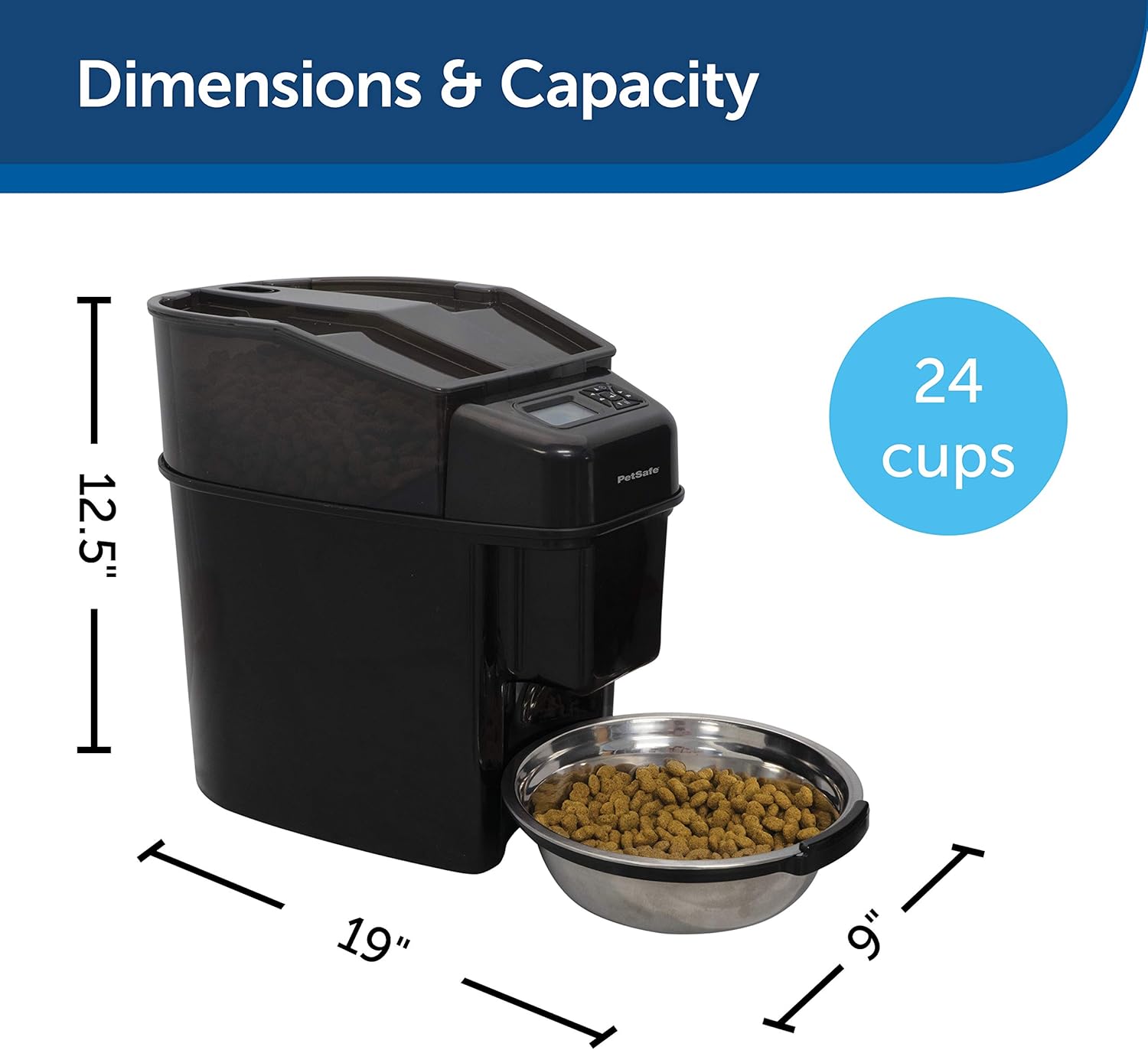 Pet Supplies : PetSafe Healthy Pet Simply Feed - Automatic Dog and Cat Feeder - Slow Feed Setting - Portion Control : 