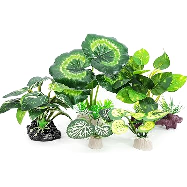 White Aquarium Plants – Realistic Soft Plastic Fish Tank Decor For Freshwater & Saltwater (Non-Toxic)