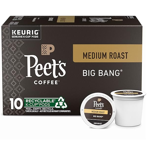 PEET’S COFFEE, MEDIUM ROAST KEURIG K-CUP PODS, 100%...