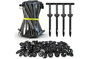 HIGITOSCO Nylon Universal Cable Tie Buckle–Heavy Duty Self-Locking Zip Ties Holder with Pin & Button Design, Plastic Cable Ties Tool Fasteners Car Body, UV Resistant Zipties for Car Daily Auto Fixing (100Pcs)