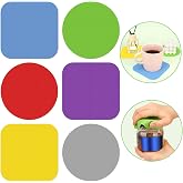 Leezmark 6 Pcs Jar Opener, Rubber Jar Grippers Multi-function Silicone Jar Gripper Pads Bottle Lid Opener Jar Openers for Seniors with Arthritis Weak Hands (6 Colors)