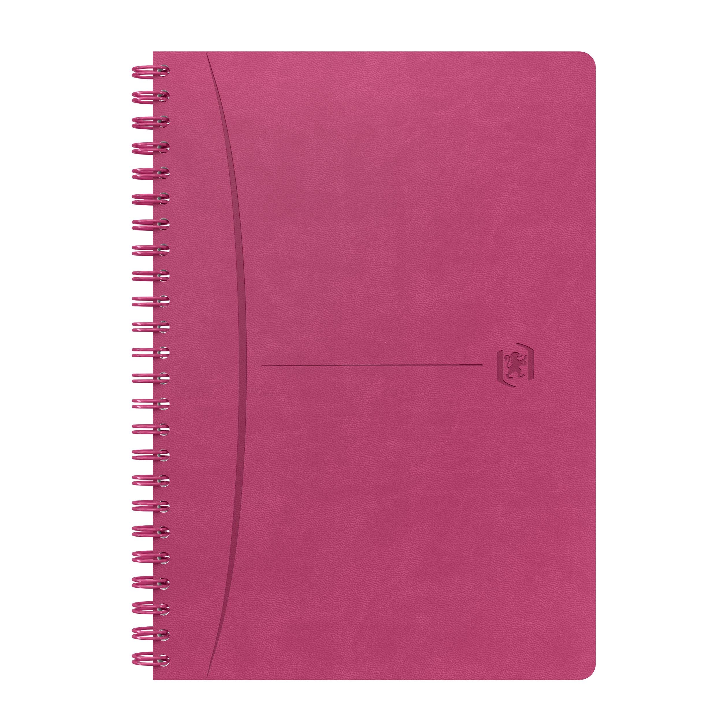 Oxford Signature Notebook A5 Ruled 7 mm Margé 160 Pages Full Bound Imitation Leather Fuchsia