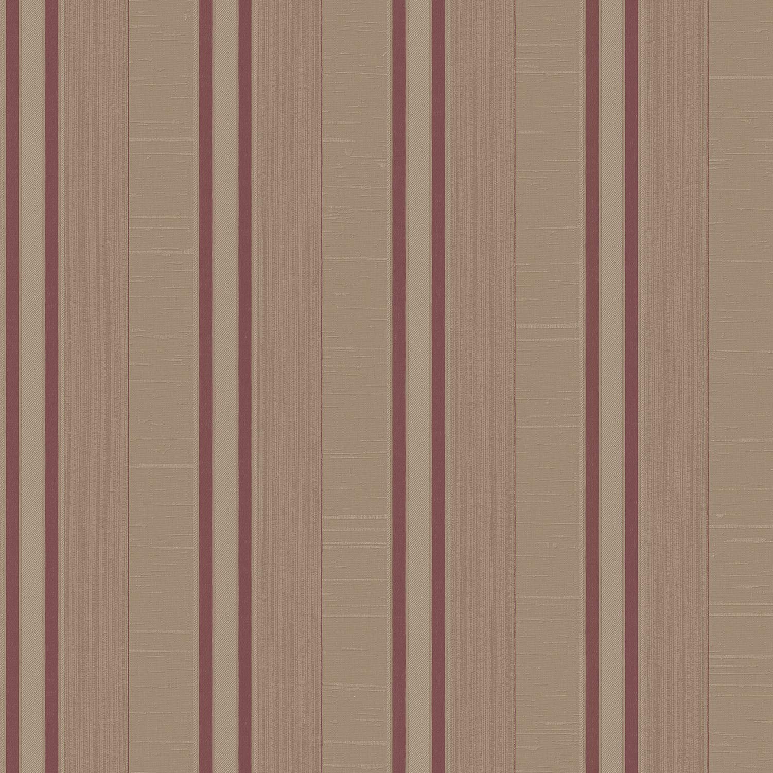 Galerie G67626 Palazzo Textured Varied Stripe Design Wallpaper, Burgundy/Beige, 10m x 53cm