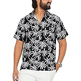 LA LEELA Men's Hawaii Shirt Button Down Luau