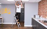 The Workplace Depot 4 Step Aluminium Ladder 150kg Anti Slip Handrail view 9