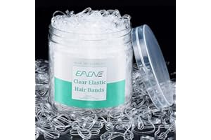 Clear Elastic Hair Rubber Bands, EAONE 1500Pcs Mini Elastics No Damage Baby Ties Small Tiny Ponytail Bands Stretch for Girls Women Braiding Accessories with Box Package