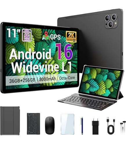 Amazon.com : WITFOCUS 2026 Android 16 Tablet 11 Inch 2K IPS 36GB