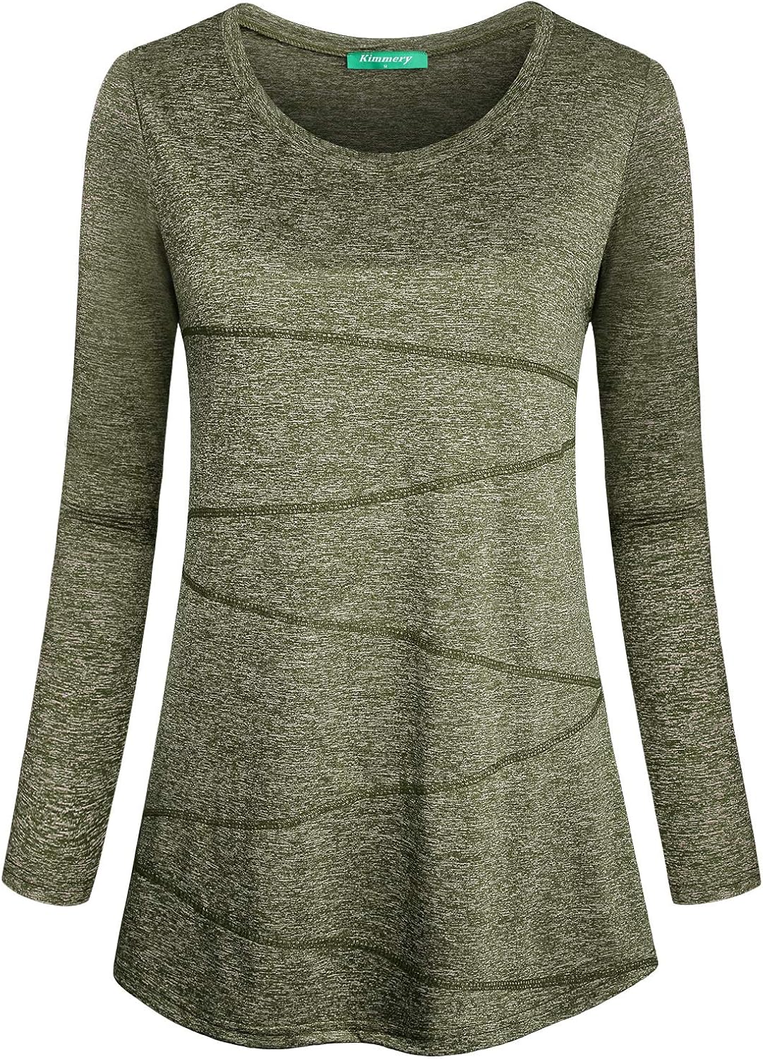 Kimmery Women's Yoga Tops Long Sleeve Round Neck Loose Fitting Athletic Shirt