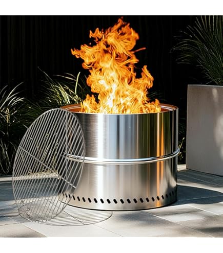 Amazon.com : Torch & Porch 19.5 Inch Smokeless Stainless Steel