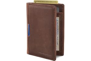 SERMAN BRANDS - Wallets for Men Slim Mens leather RFID Blocking Minimalist Card Front Pocket Bifold Travel Thin