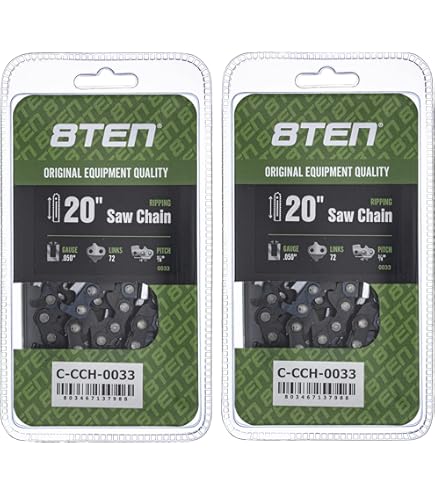 Amazon.com : 8TEN Ripping Chainsaw Chain 20 Inch .050 3/8 70DL For