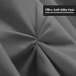 Nestl Grey Bed Skirt Full Size, Pinch Pleat Full