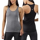 Yogalicious Womens Lightweight Tank Top Soft Racerback Workout Yoga Sleeveless Quick Dry Top