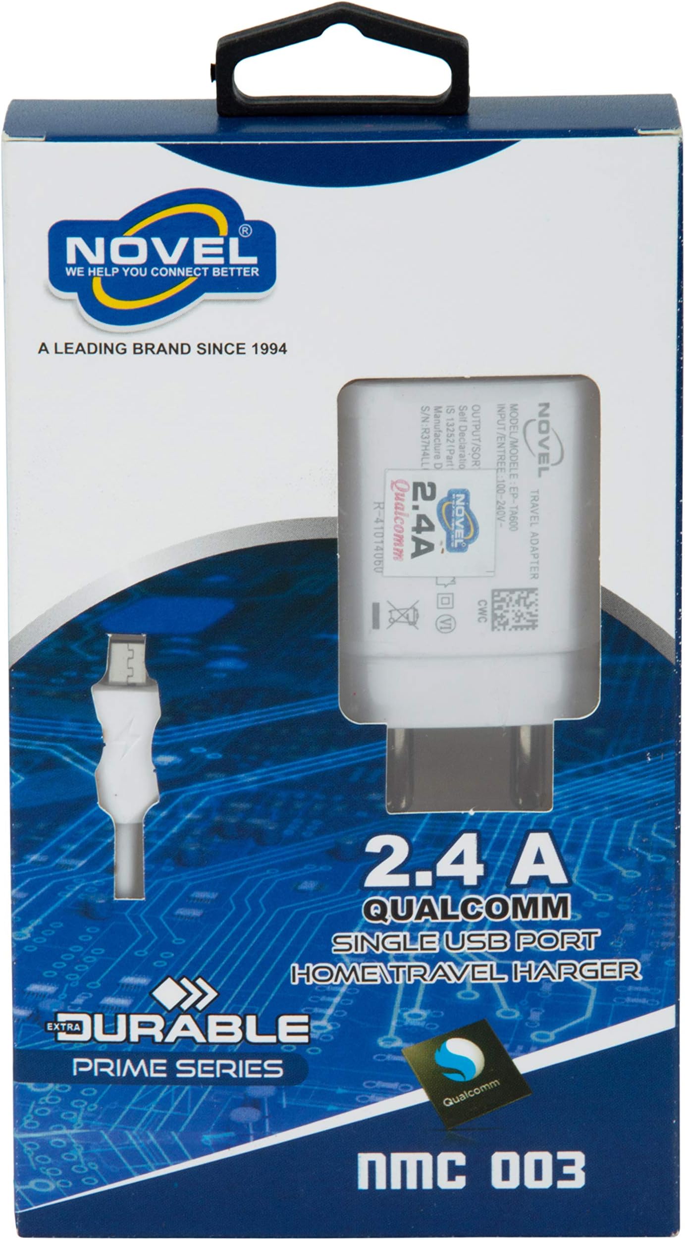Novel Qualcomm Based 2.4A Fast Charger with Auto Cut Off Technology for Smart Phones