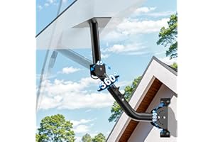 PROFASION Gen 3 Adjustable Starlink Mount, 360° Rotation, 180° & 45° Tilt Heavy-Duty Metal Starlink Pole Mount Kit, Retractable, Easy Installation, Rust-Proof, Weather-Resistant for Concrete and Wooden Walls