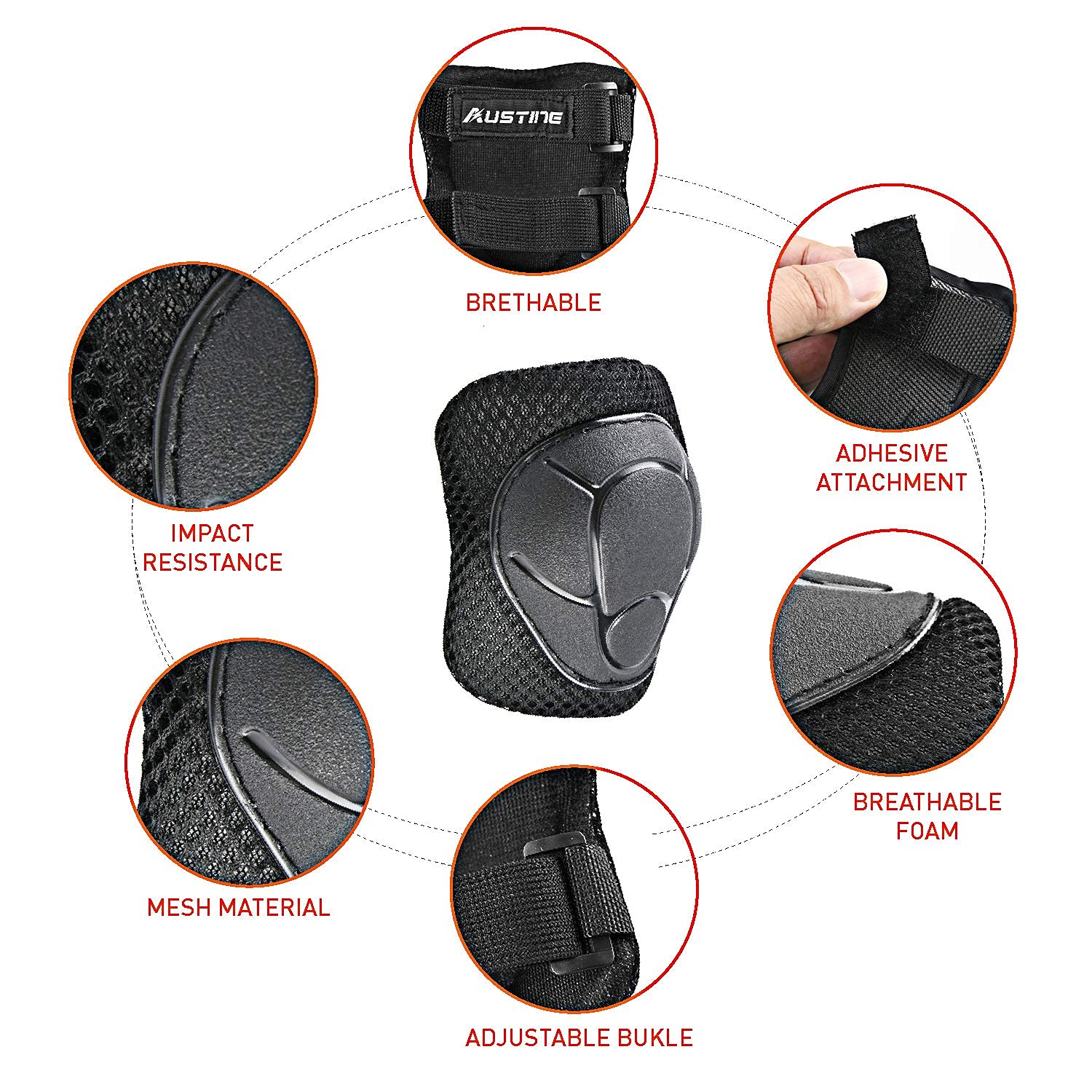 Skateboard Helmet, Bike Helmet, Protective Gear Set Knee Elbow Wrist Pads for Kids Boys Girls Toddler Youth Adults Multi-Sports Scooter Roller Skate Inline Skating Cycling Rollerblading