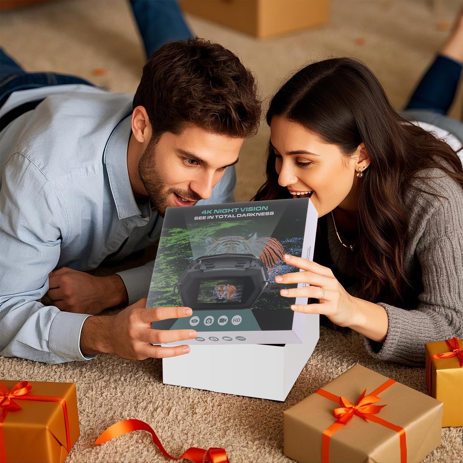 Night Vision Goggles for Adults,4K Video&48MP Image Infrared Night Vision Binoculars 3″ Screen,5000mAh Battery,8X Digital Zoom,32GB TF Card,IP65 Waterproof for Outdoor, Animals,Camping & Surveillance