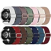 HAYONLIY 14 Pack Elastic Nylon Band Compatible for Samsung Galaxy Watch 7 6 5 4 Band 40mm 44mm/Watch FE 40mm/Watch 5 Pro 45mm/Watch 6 Classic 43mm 47mm/Active 2,20mm Stretchy Sport Strap for Men Women