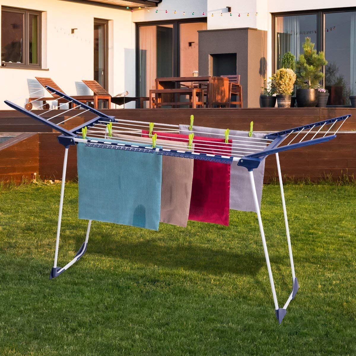 Drynatural Laundry Drying Rack Suitable for Bathtub, Foldable, Steel