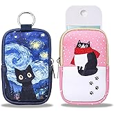 COOKOOKY 2 Pack Hand Sanitizer Spray Case Compatible with Touchland, Hand Sanitizer Holder, Mini Zippered Pouch, Small Makeup Bag for Women Friends Girls Gifts Idea